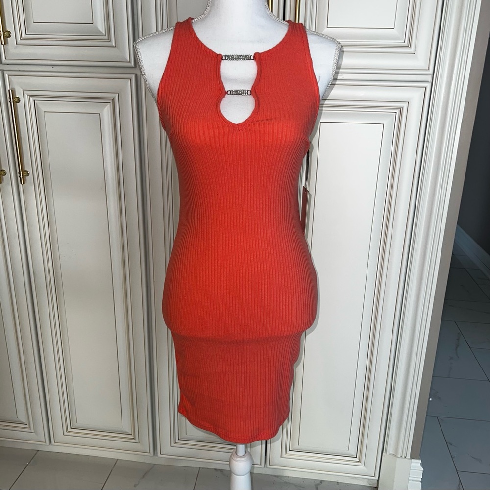 Elegant LIGHT CORAL Sleeveless Dress